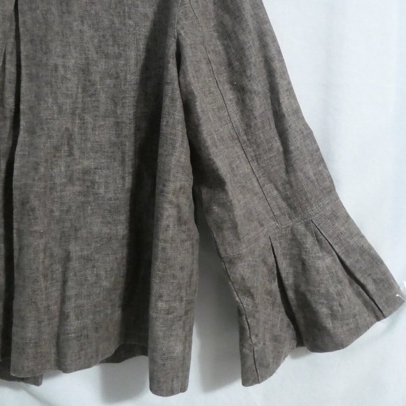 DELICIOUS | large | 100% cotton | Linen-Like Blazer | Faux Pockets | 3 Buttons - Picture 11 of 12